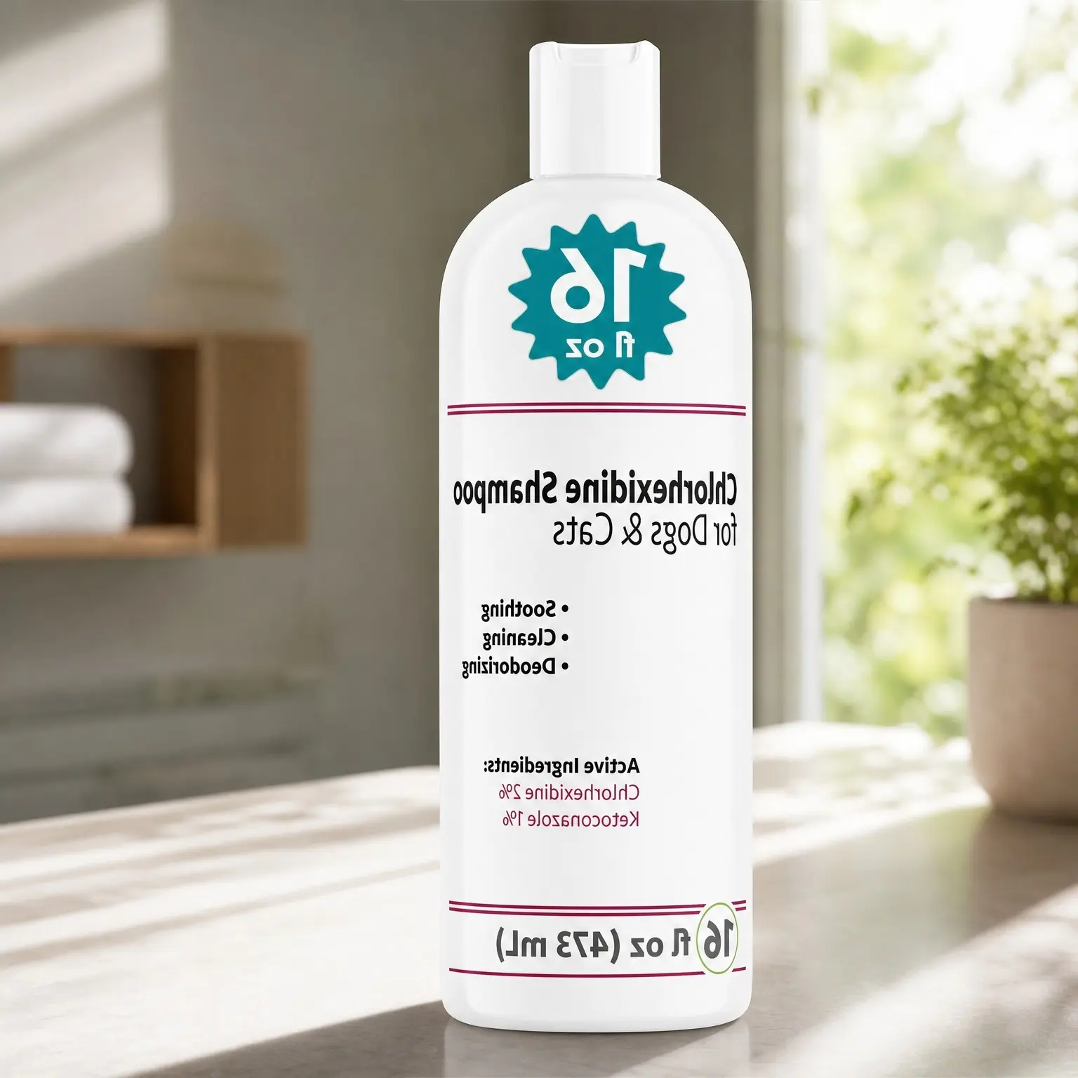 Medicated Chlorhexidine Shampoo for Dogs, Cats & Horses with Aloe Vera – Antibacterial Antifungal Ketoconazole Dog Shampoo & Conditioner for Skin Irritation, Hot Spots & Redness Relief, 16 ozGift
