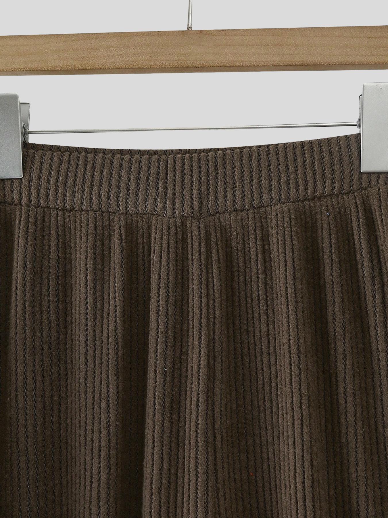 Women's Solid Color Round Neck Drop Shoulder Long Sleeve Knit Top and Loose Wide Leg Pants Set, Casual Home Wear, Comfortable and Versatile