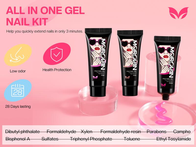 Morovan Poly Gel Nail Colors: 12 Colors Poly Nail Gel 15ml Professional Poly Nail Extension Gel for Holiday Manicure DIY Design Salon at Home Morovan Poly Gel Nail Colors: 12 Colors Poly Nail Gel 15ml Professional Poly Nail Extension Gel for Holiday Manicure DIY Design Salon at Home