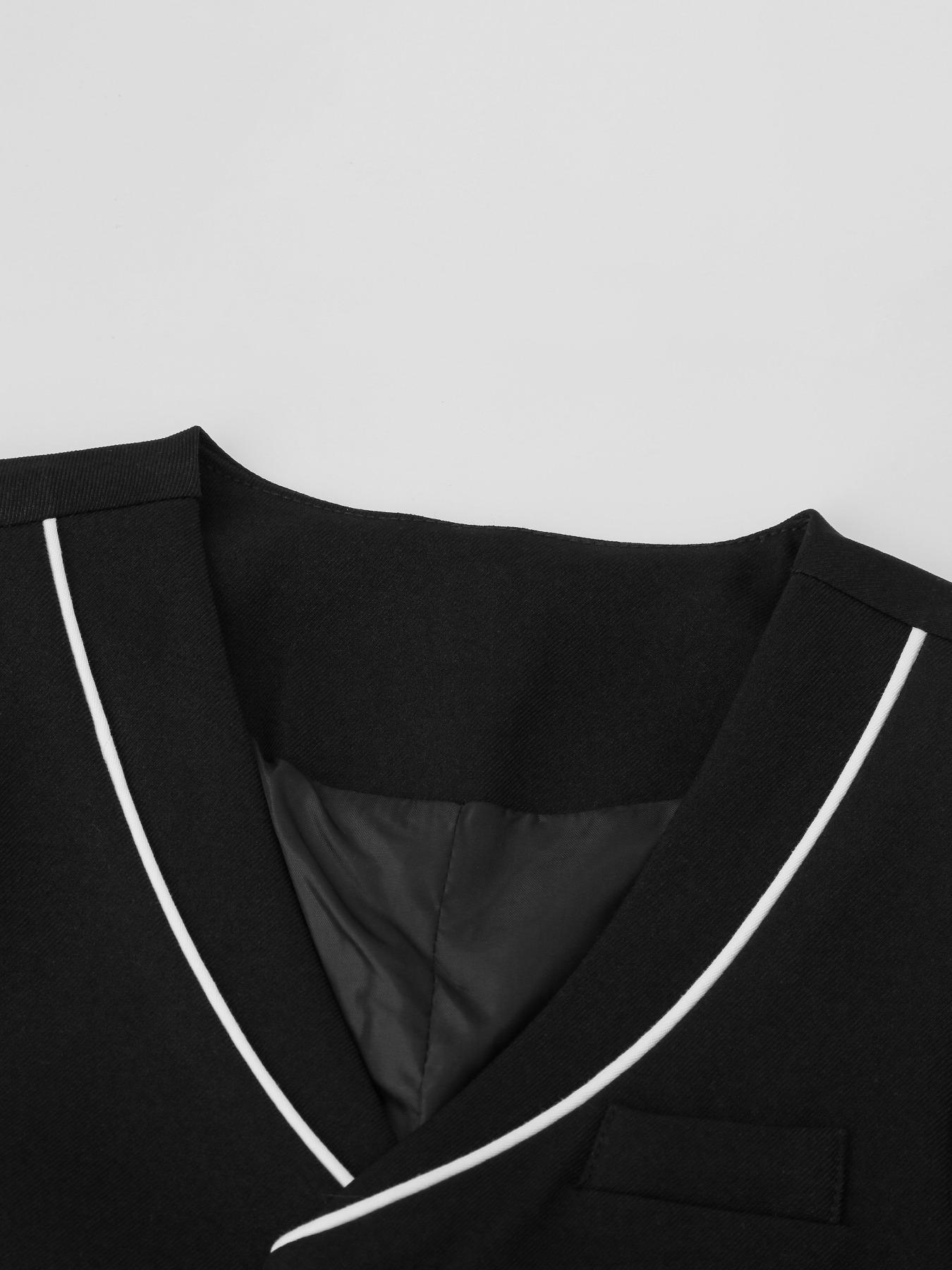 3-piece formal vest set for boys, junior outfit including vest, pants, and bow tie (shirt not included), perfect gift for weddings, graduation ceremonies and Party, suitable for young children and teenagers with a height of 100-150 cm - 24102