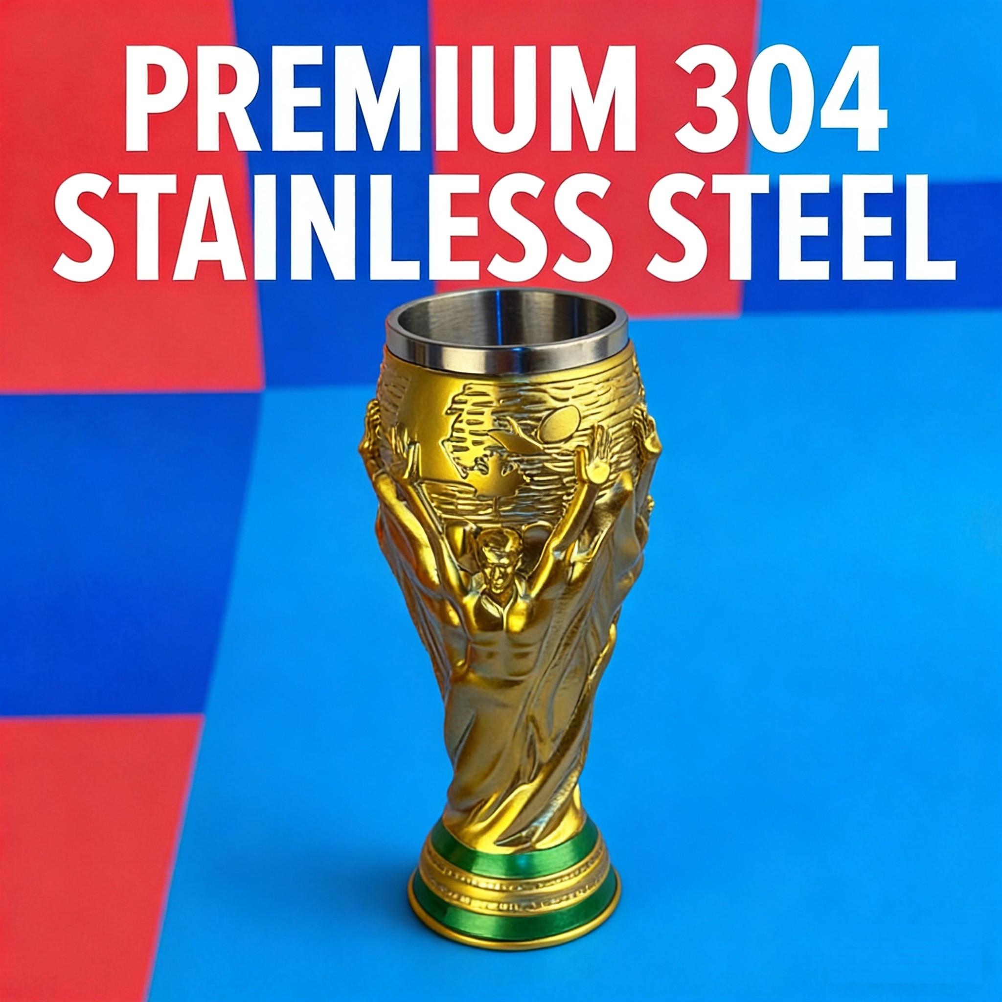 2026 Summer Soccer Award Wine Glass, Collectible Decor for Us-Canada-Mexico Fans, Durable Trophy Shape, Perfect Gift for Sports Enthusiasts