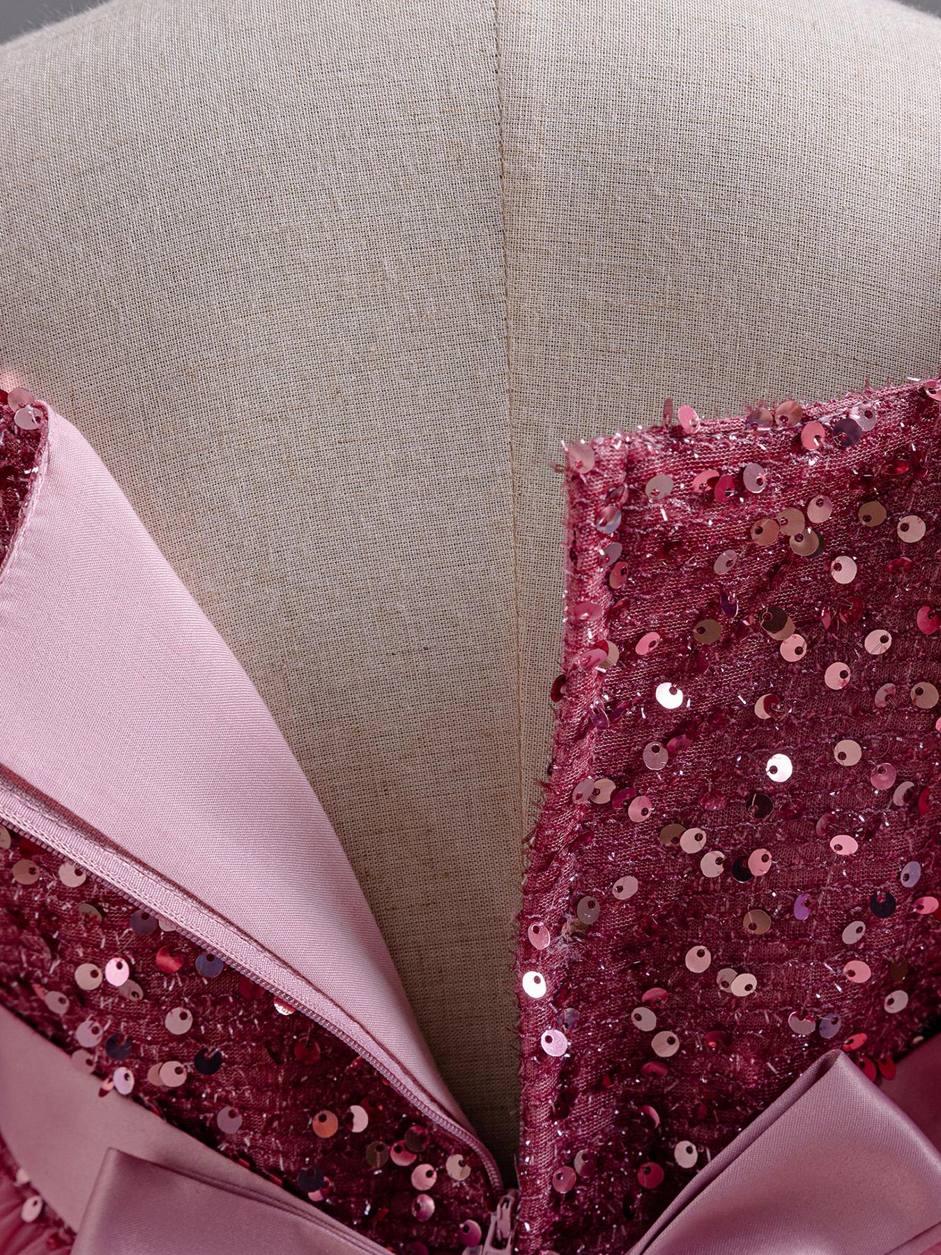 Girls Short Sleeve Party Dress Floral Embroidery Puffy Tulle Bow Flower Girl Princess Gown