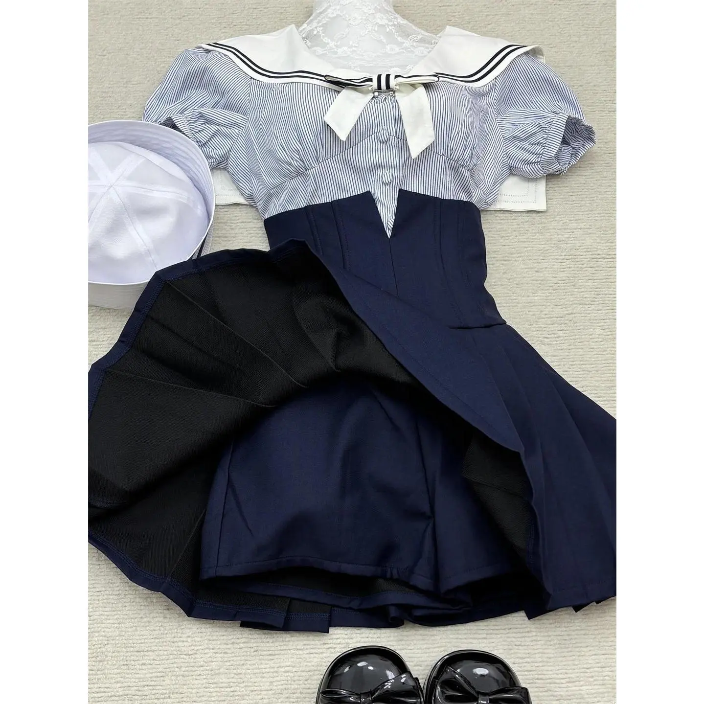 Summer Sweet Kawaii Elegant 2 Piece Sets Women Y2k Preppy Style Retro Mini Skirt Suit Female Slim Chic Korean Popular Clothes