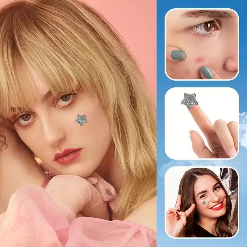 Shining Star 80 HITWORKER® Acne Patches (Available in Black, Pink, and Yellow) | Mix and match any color. A party emergency essential that covers blemishes while still making you shine. A must-have beauty tool for parties. Hydrocolloid Patches