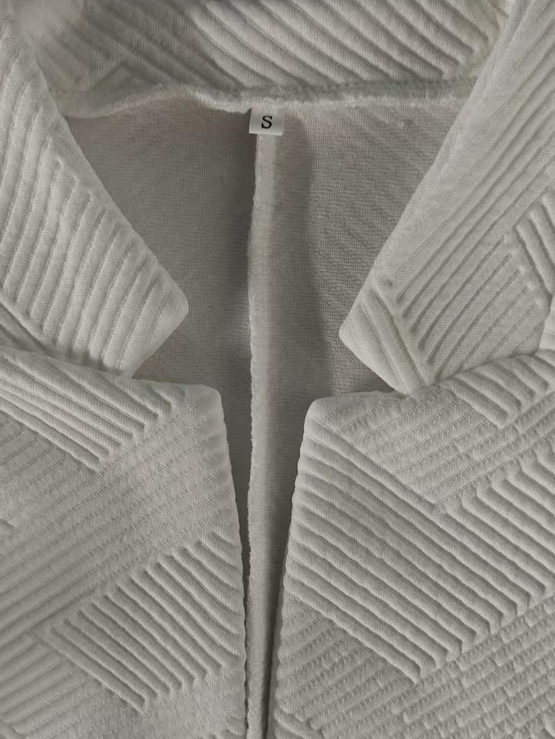 Women's Autumn Pure Color Mid-Length Loose-Fit Office Jacket, Casual Commuter Blazer with Double Buttons, Stylish Lapel Coat Women's Autumn Pure Color Mid-Length Loose-Fit Office Jacket, Casual Commuter Blazer with Double Buttons, Stylish Lapel Coat