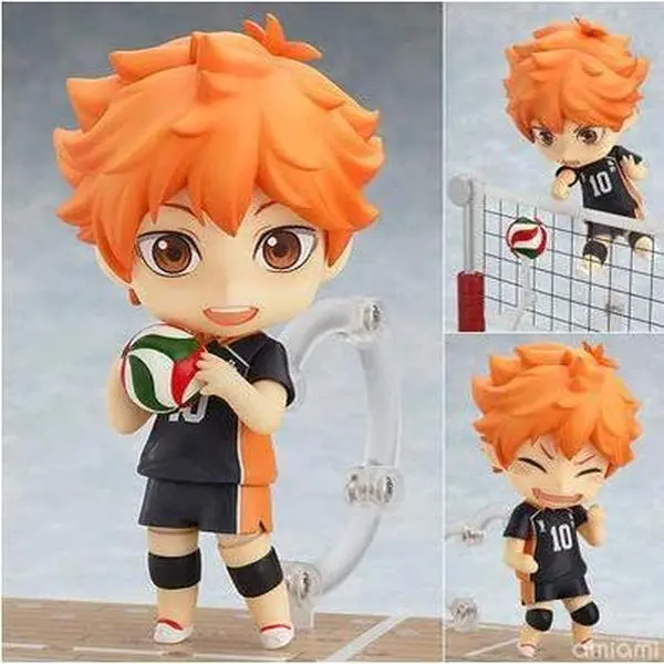 10cm Haikyuu!! Hinata Kageyama Tsukishima Tanaka Nendoroid Clay Action Figure Bushiroad Palverse Q Version Model Anime Toy Gift