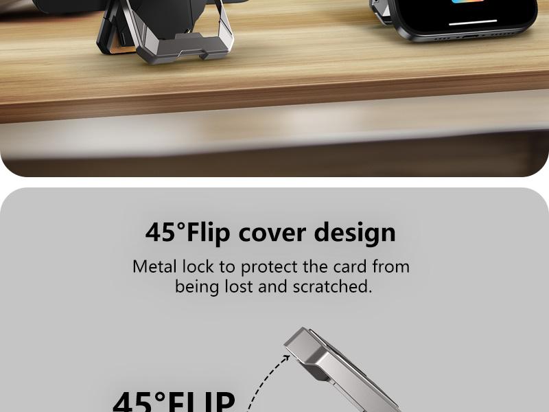 i-Blason Metal Lock MagSafe Wallet – Holds 6 Cards | RFID Blocking | Kickstand | Strong Magnet (3000g) | for iPhone 12-16 & Non-MagSafe Phones