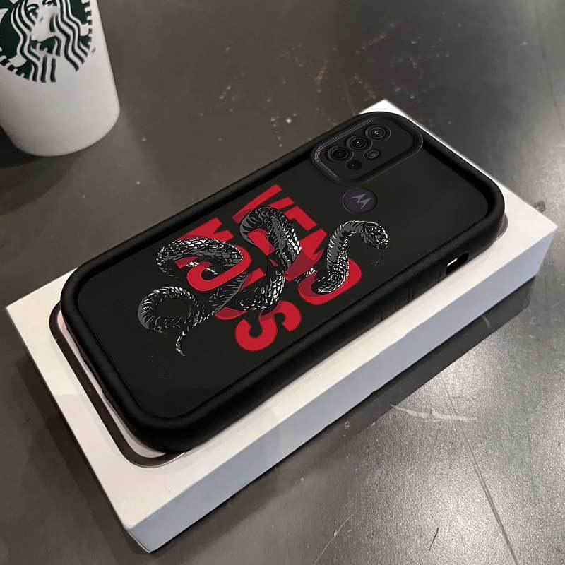 1 Piece Scarlet Python G10 Silicone Shockproof Cover For Moto G10 - Ideal For Entertainment