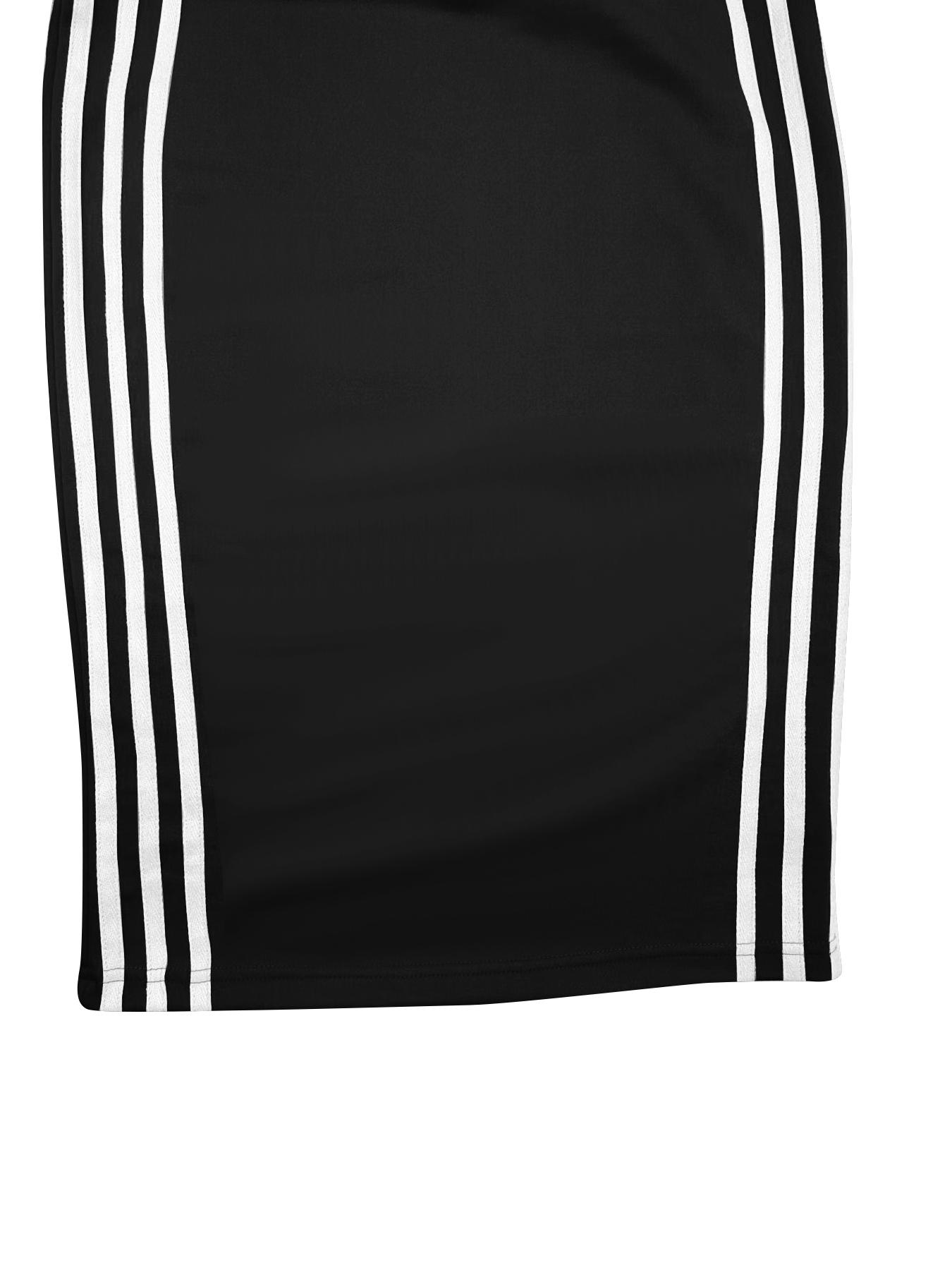 Women's Striped Trim Dress, Casual Fashion V Neck Short Sleeve Dress for Daily Outdoor Wear, Women Dress for Summer