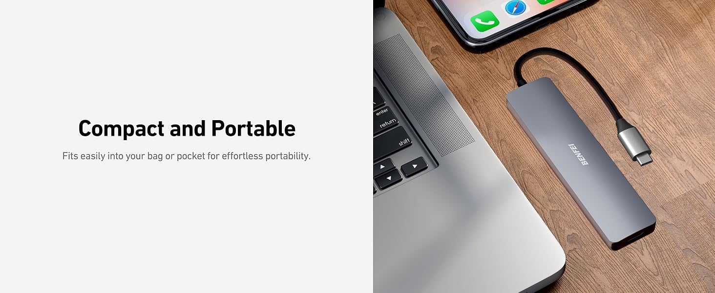 BENFEI 7 Port USB-C HUB with 4K HDMI, 100W Power Delivery, 3*USB 3.0, SD/TF Card Readere(160MB/s) BENFEI 7 Port USB-C HUB with 4K HDMI, 100W Power Delivery, 3*USB 3.0, SD/TF Card Readere(160MB/s)