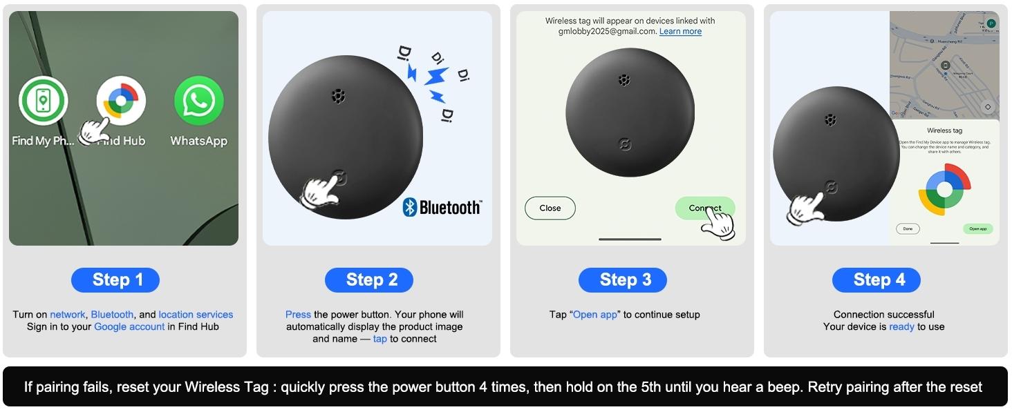 Android tracker tag, Google certified smart tracker, with silicone shell, Wireless Tag, can be used with Google Find hub, can store keys, luggage, backpacks, pets, IP67 waterproof and replaceable battery (Android only) Android tracker tag, Google certified smart tracker, with silicone shell, Wireless Tag, can be used with Google Find hub, can store keys, luggage, backpacks, pets, IP67 waterproof and replaceable battery (Android only)