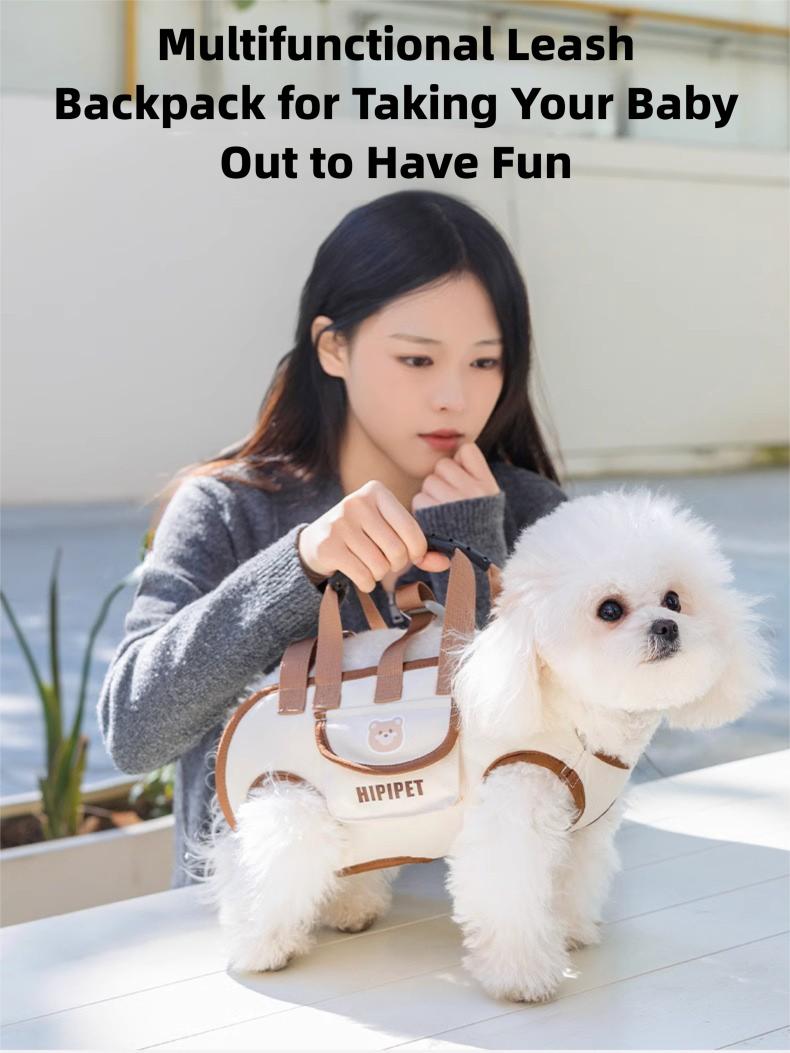 Portable Pet Carrier Backpack for Small Dogs & Cats - Versatile Crossbody, Handbag, and Shoulder Bag for Outings and Dog Walking