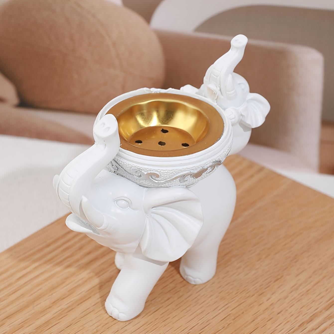 Elephant Design Incense Burner, 1 Count Creative Cute Elephant Design Fragrance Holder, Aromatherapy Scent Diffuser, Desktop Decorative Ornament for Home Office, Home Decor, Room Scents, Scented