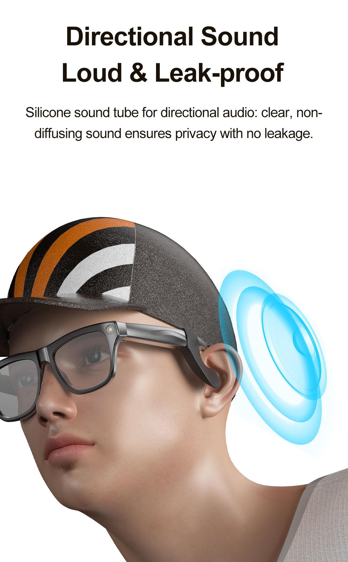 xk one pro AI wireless photo-taking glasses, equipped with an 800W camera for taking photos, AI object recognition, making and receiving calls, body-worn detection, AI translation, voice activation. Note: This product cannot record videos.