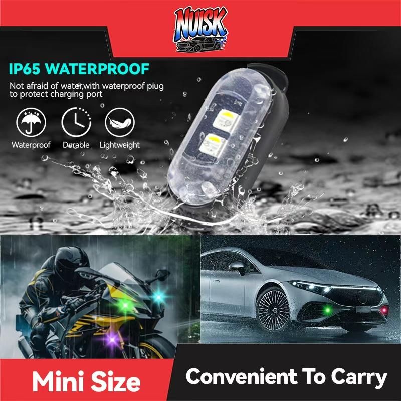 Car motor LED RGB Lights Super Bright RGB Flashing Light Wireless Remote 10 Modes IP65 Waterproof Car Motorcycle LED Light