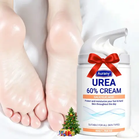 Urea & Salicylic Acid Foot Cream, 60% Urea Foot Cream, Deep Moisturizing Daily Foot Care Lotion, Exfoliating Foot Care Moisturizer for Dry Cracke