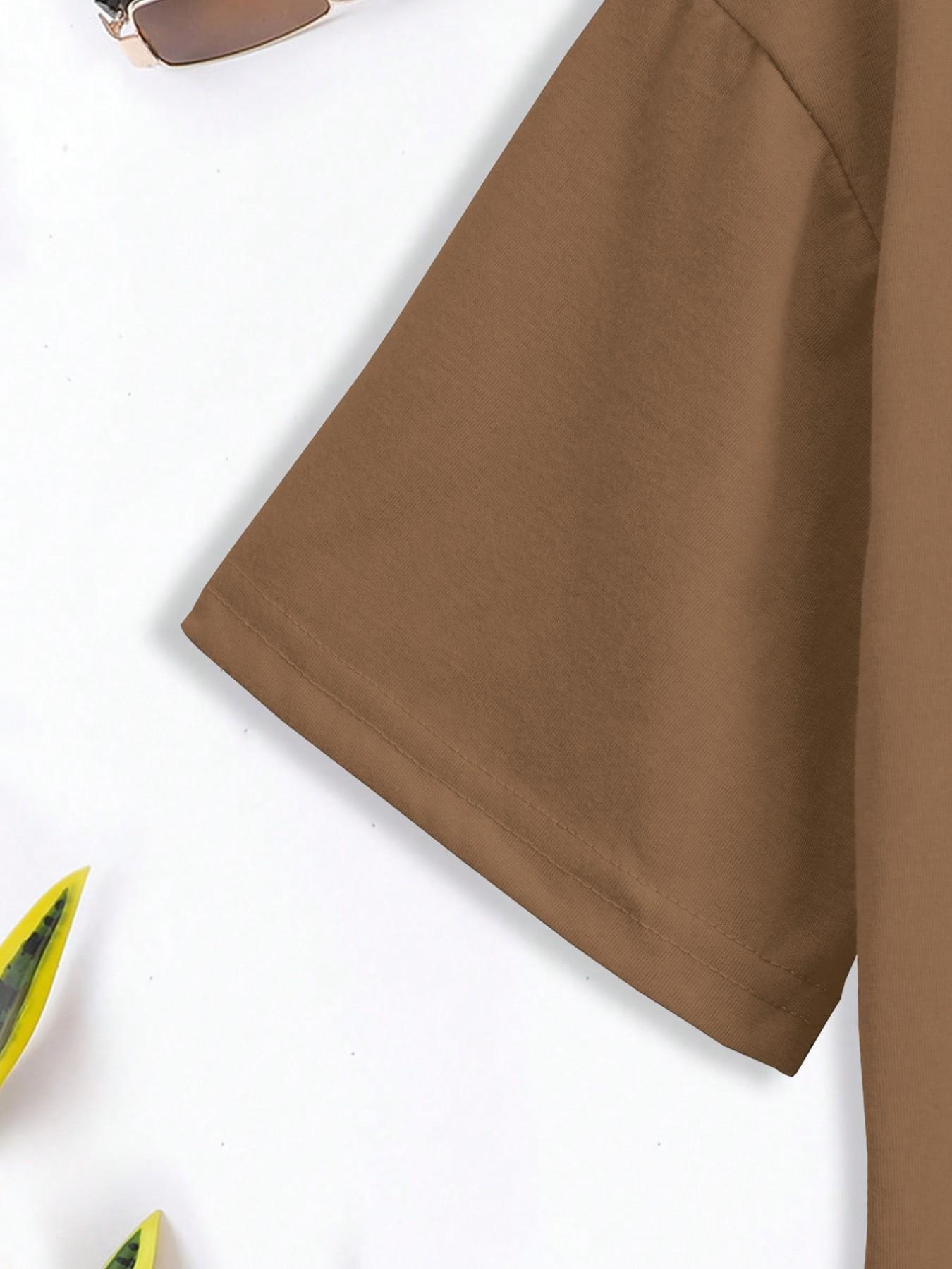 Women's V-Neck Solid Color Short Sleeve Basic Minimalist T-Shirt, Casual Fitted Top, Soft Comfortable Fabric, Summer All Seasons Wear, Casual Tops