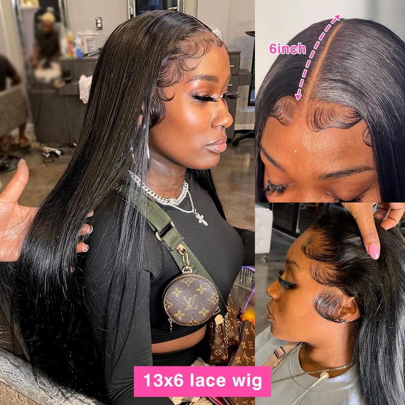 30"=$114 HD Transparent 13x6 Lace Frontal Wigs Human Hair Straight Pre-Plucked With Baby Hair 13x4 Lace Front Wig Smooth Virgin Hair For Women