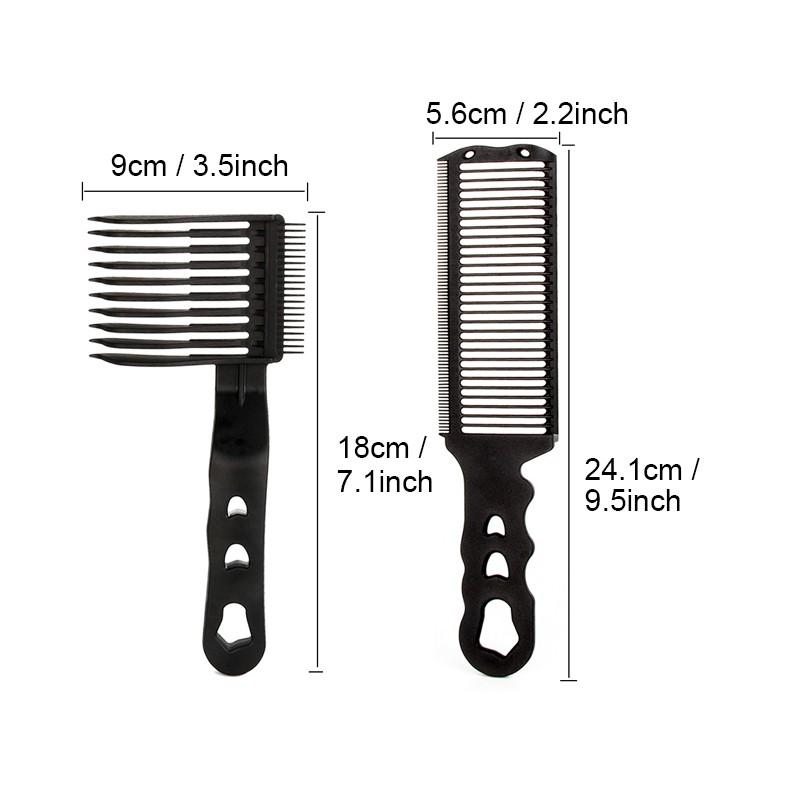Barber Fade Comb Hair Cutting Clipper Comb 2PCS Heat Resistant and Anti Static Design Professional Salon Hair Styling Tool Ergonomic Style For Home Haircut and Barber Shop Use
