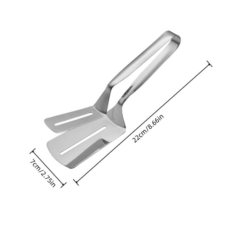 1 Pc Stainless Steel Fish Spatula Scraper Set Non-Stick Coating Food Safe Material Durable Rustproof Easy Clean Home Kitchen Cooking Multi-Purpose Tool