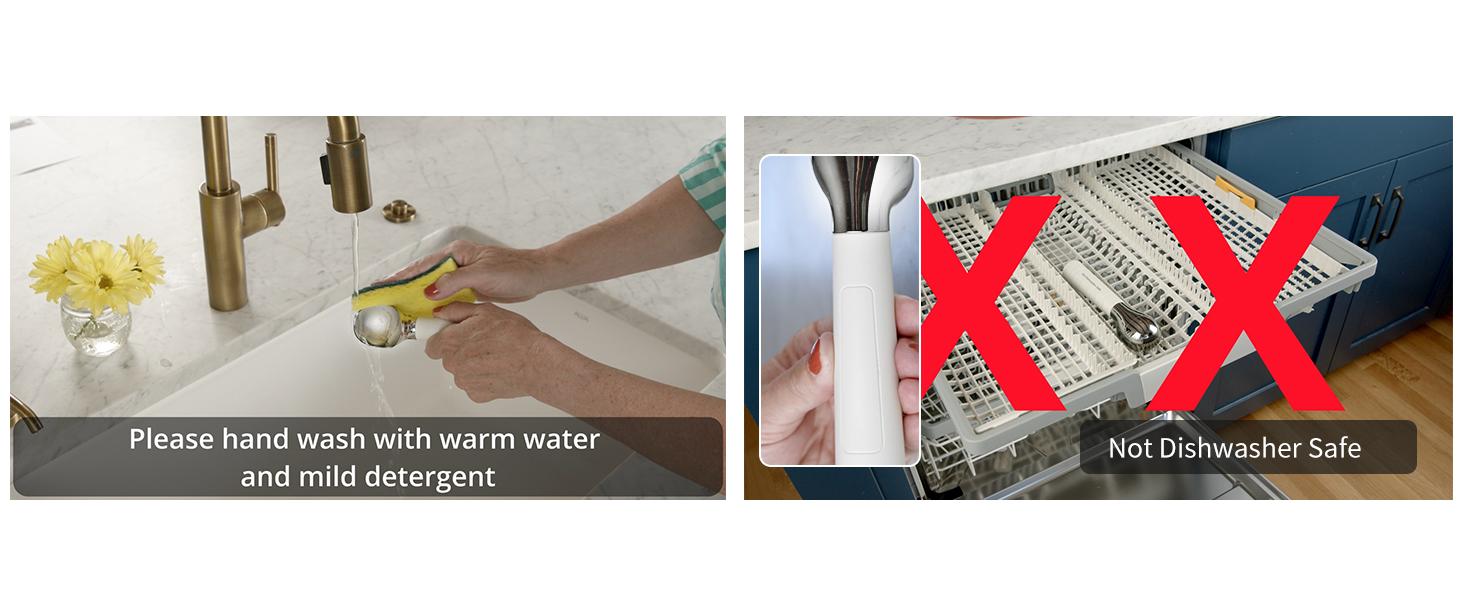 FROSTJOY Heated Ice Cream Scoop Rechargeable Electric Scooper 2 Oz Stainless Steel LED Display IP67 Waterproof Durable for Hard Ice Cream