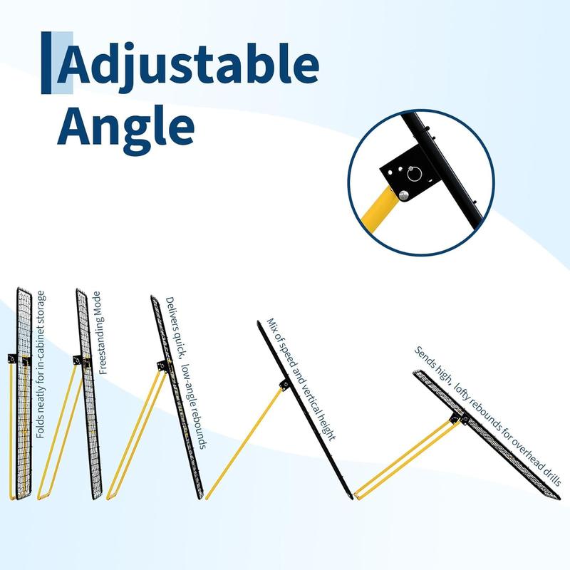 7X4 Ft Adjustable Volleyball Rebounder Net, Large Training Bounce Back Net for Bumping, Spiking  Setting  Sturdy, Multi-Angle Practice Equipment, Easy Setup & Foldable