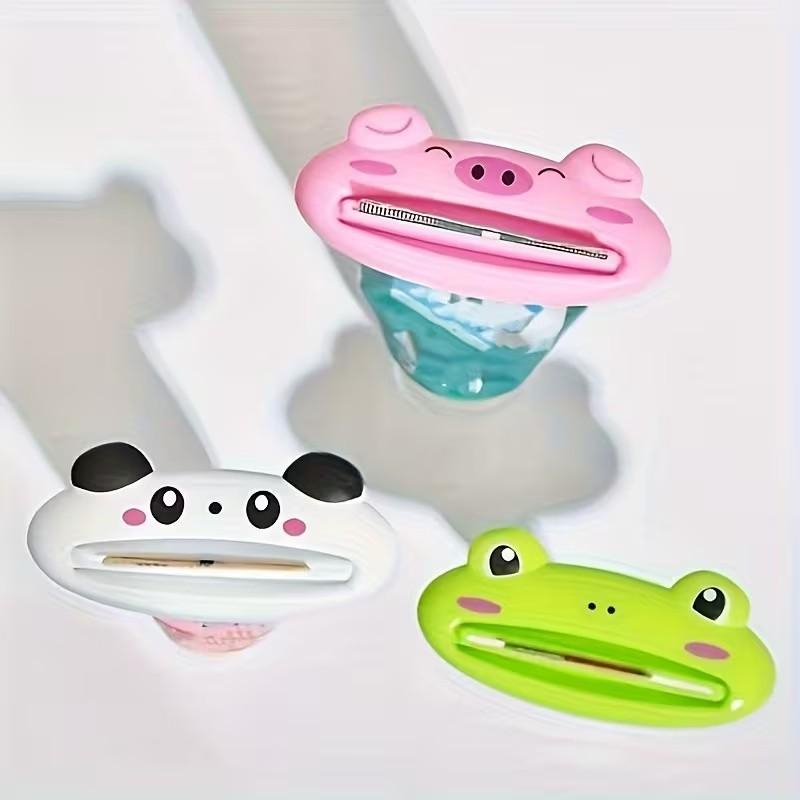 Cute Cartoon Animal Toothpaste Squeezer for Kids, Fun Plastic Bathroom Accessory for Easy Use, Perfect Toothpaste Holder for Mess-Free Experience