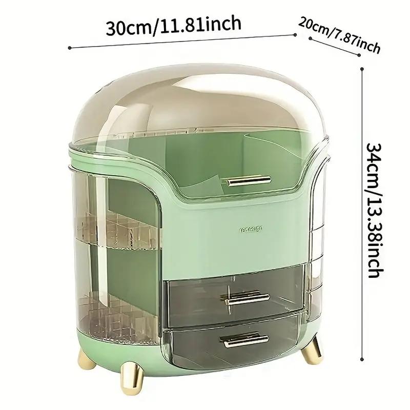 Multi-functional Makeup Storage Box, 1 Count Drawer Type Desktop Cosmetic Storage Box, Dustproof Large Capacity Storage Box For Home, Makeup Accessories Organizer