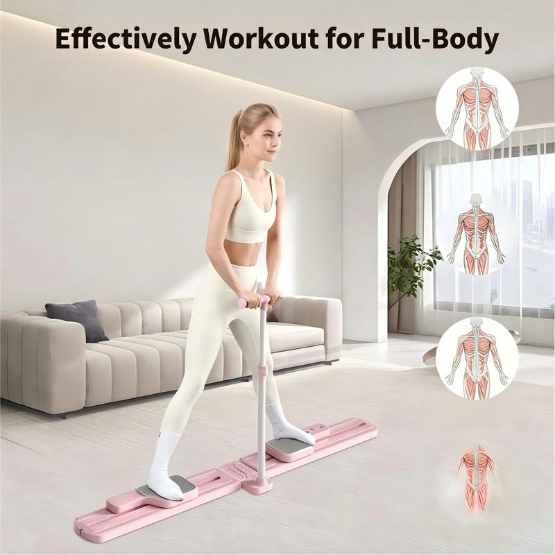 Adjustable Height Ski Machine Trainer, Simulated Skiing Sports Equipment, Indoor Use, Detachable Design for Easy Storage, Fun Fitness Equipment Suitable for the Whole Family, Can Be a Holiday Gift