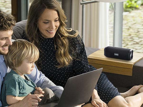 TOZO PA2 Bluetooth Speaker with Dual Drivers & Dual Bass Diaphragms Audio Smartphone FathersDayGift