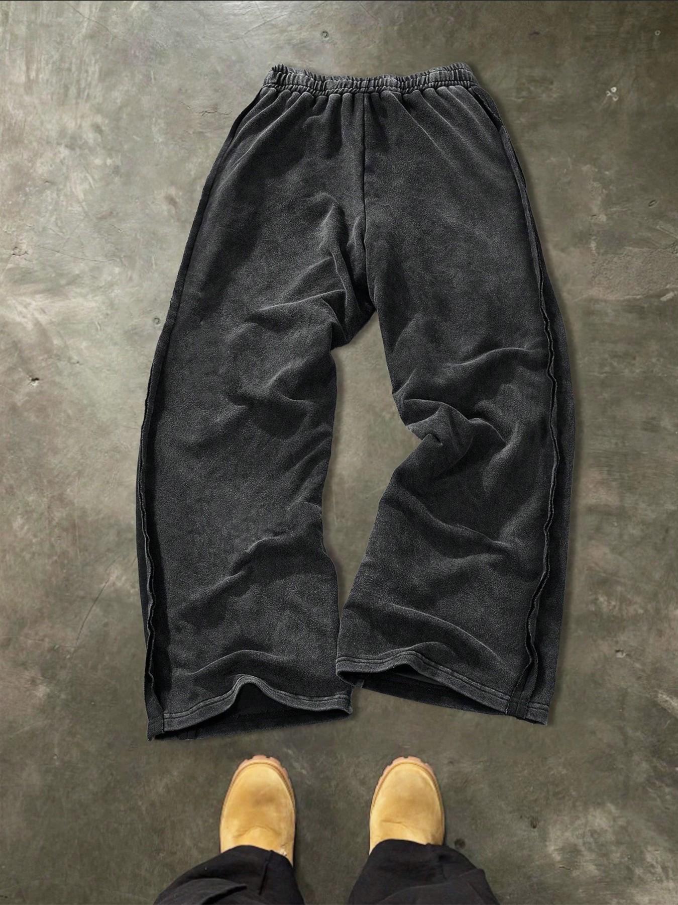 Men's Casual Cotton Sport Pants, Rose Print, Ankle Length, Drawstring Waist, Street Style, All Seasons, Ideal for Outdoor & Parties