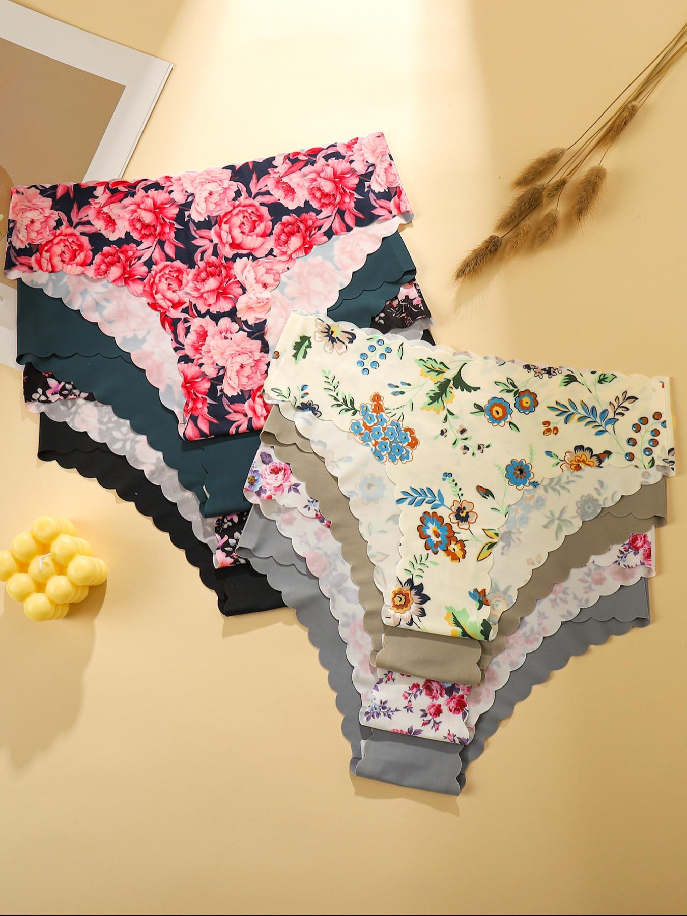 Women's Leopard Print Panties Set, Breathable & Lightweight Design, Seamless No Show, Natural Waist Comfort Fit, All-Seasons Wear, Pack of 8