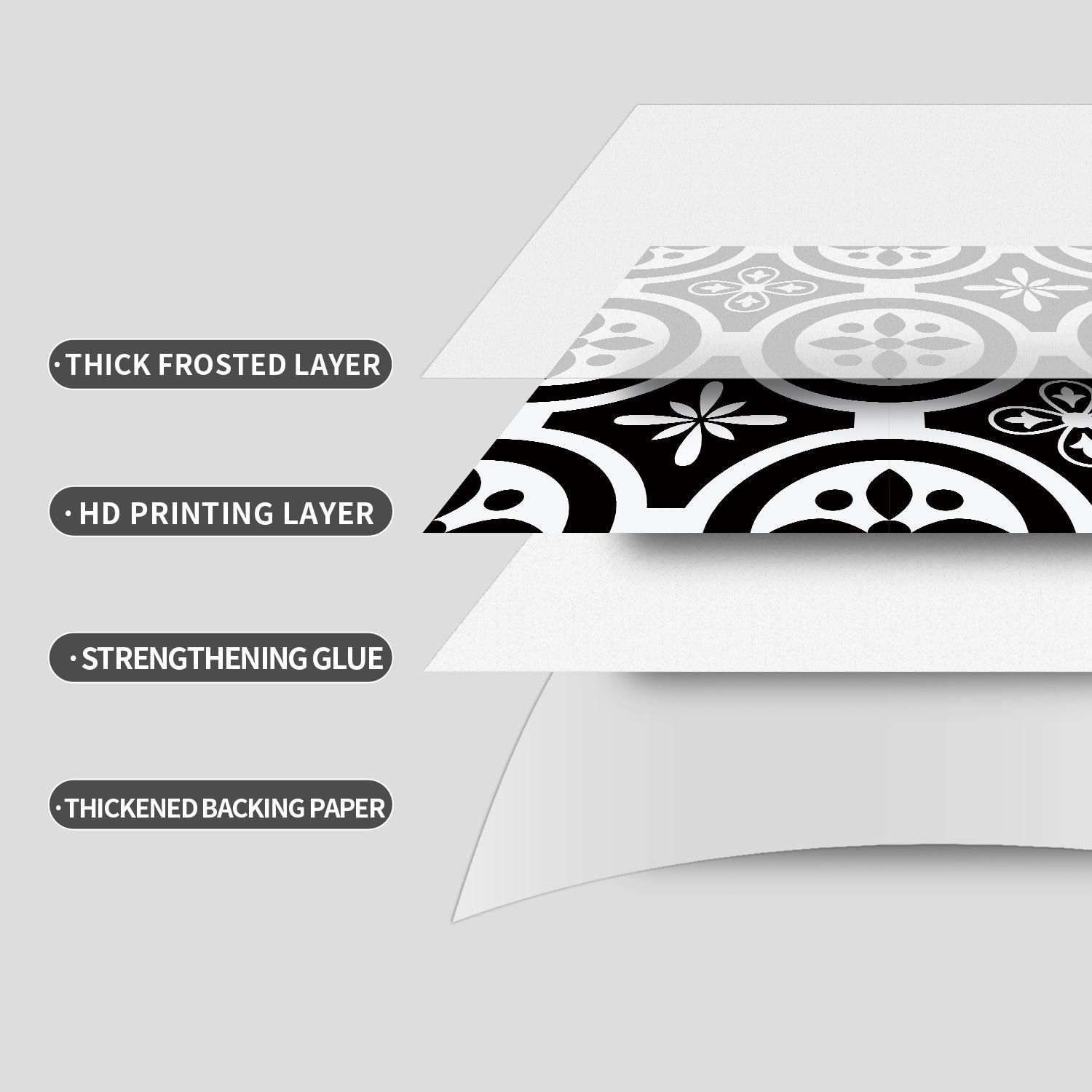 Vintage and Tile Stickers, Peel and Stick, Waterproof, Scratch Resistant, Removable, DIY Home Makeover, Wall Covering