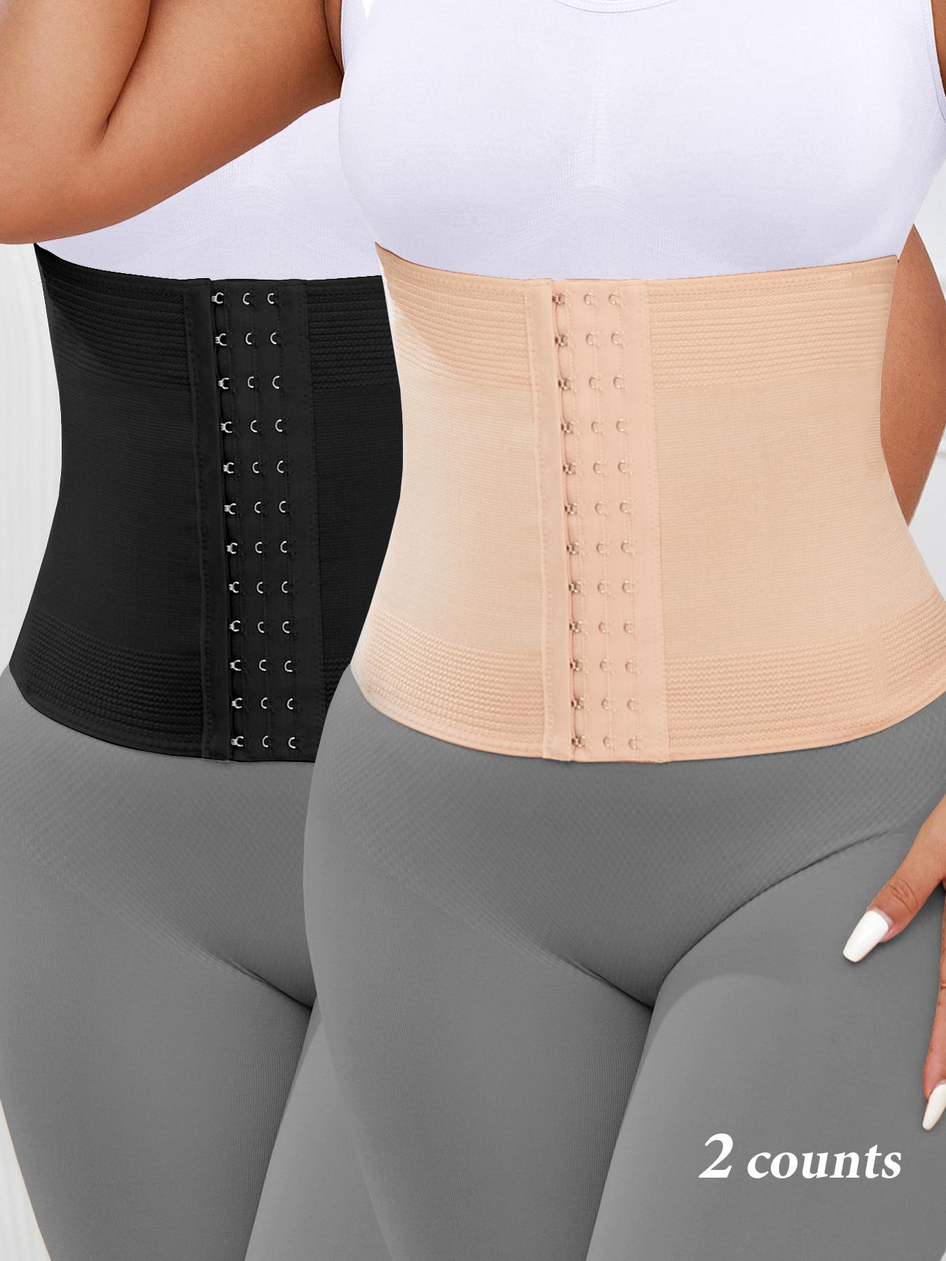 Women's Postpartum Belly Band, 2-Piece Set Abdominal Binder, Waist Trainer Shapewear Belt for Women After Pregnancy, Comfortable & Effective Support