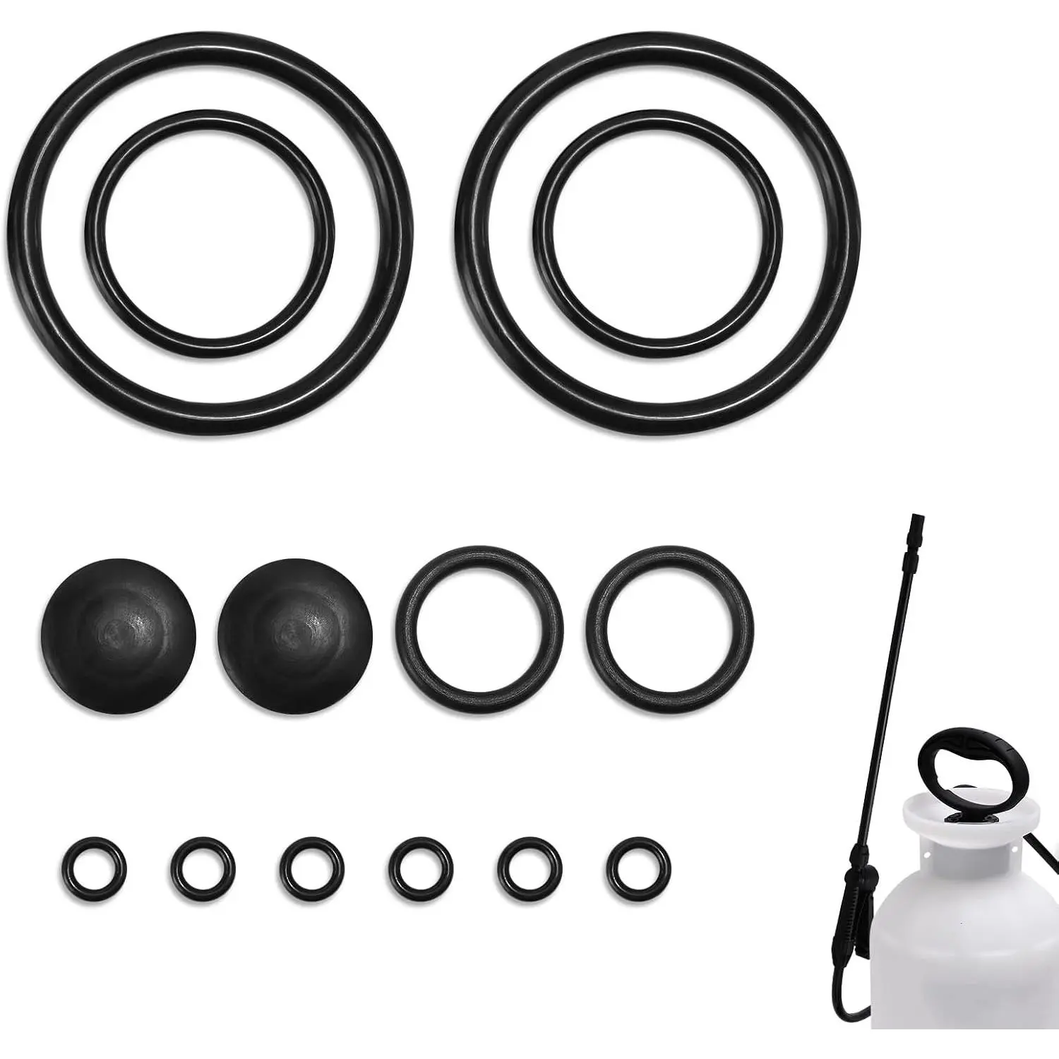 2 Sets O Rings Seal Gasket Kit Compatible with 20000 Sprayers, Piston Pump Repair Kit Parts for Garden Sprayer Accessories