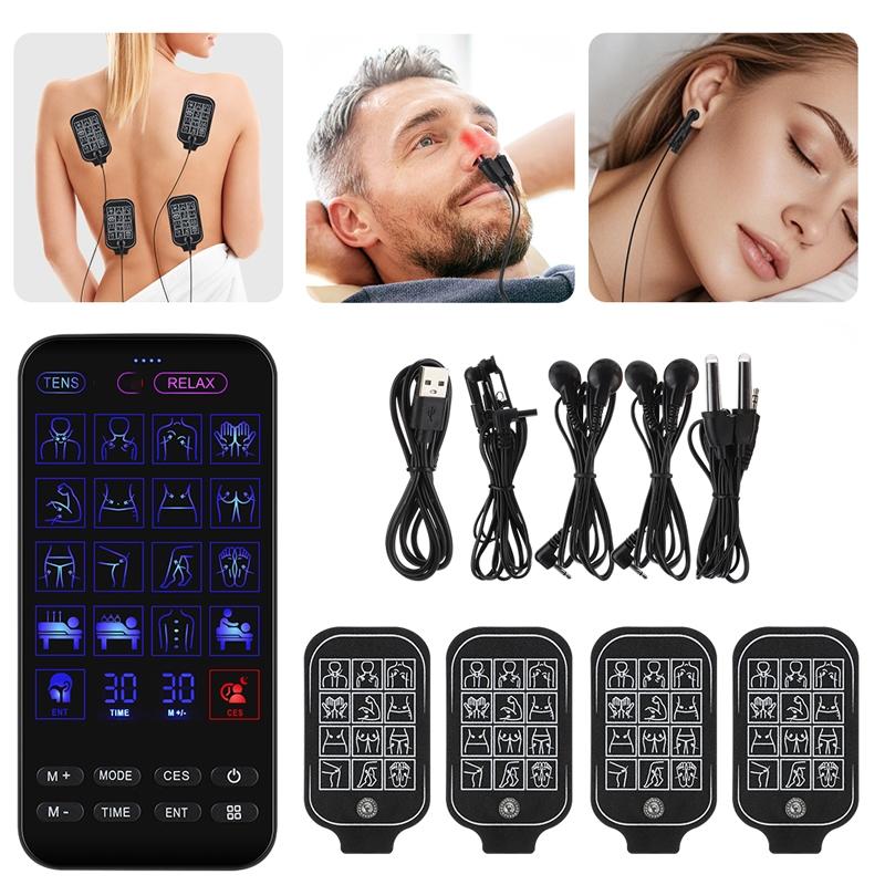 4-In-1 Massage Instrument Ces Sleep Aid + Nasal Care Device, Portable Muscle Massagers, Body Waist Shoulder Leg Sports Workout Muscle Relaxation Massager Set