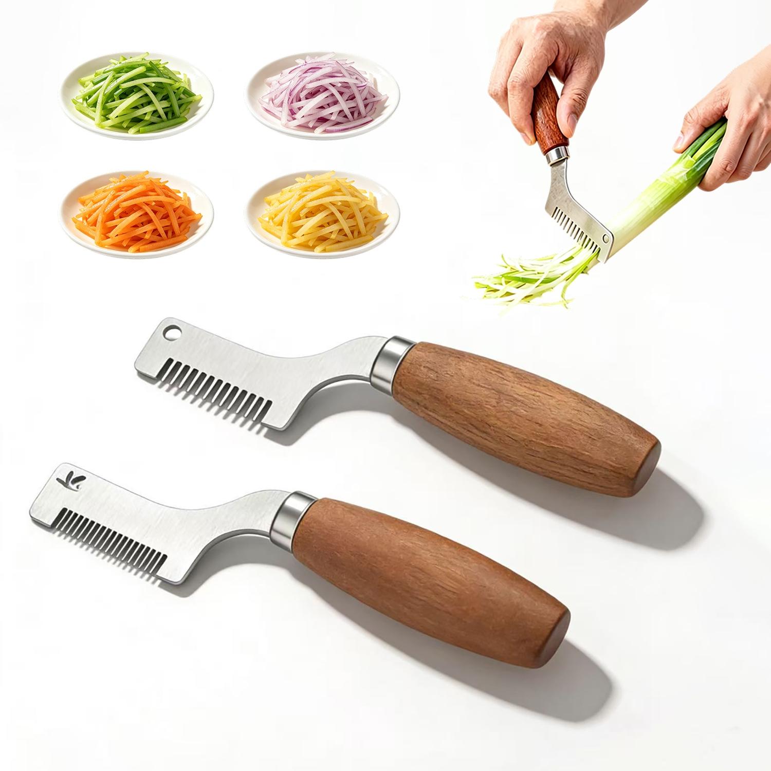 2-Pack Chive Cutter, Efficient Tool for Uniformly Chopping Herbs and Garlic, Ideal for Home and Restaurant Prep