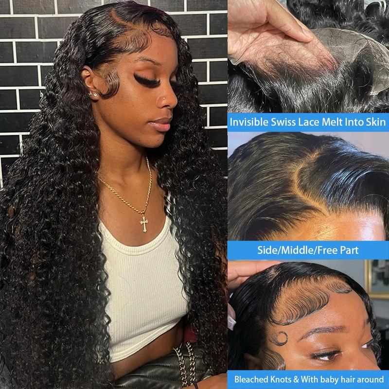 Bling Hair Kinky Curly 13x4 HD Lace Frontal Wig For Women Brazilian 30 32 Inch Transparent 13x6 Deep Wave Lace Frontal Human Hair Wigs