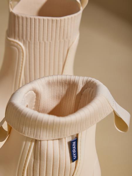 Women's Solid Color Rain Boots, Waterproof Round Toe With Slip-Resistant Outsole For Rainy Days, Waterproof Footwear