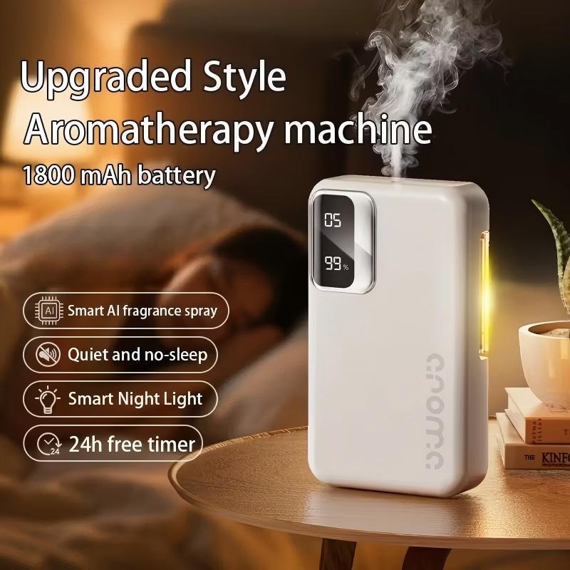 1800mah Aromatherapy Diffuser with Digital Display, USB Rechargeable Up to 20 Days, Quiet Operation for Home Decor Gifts