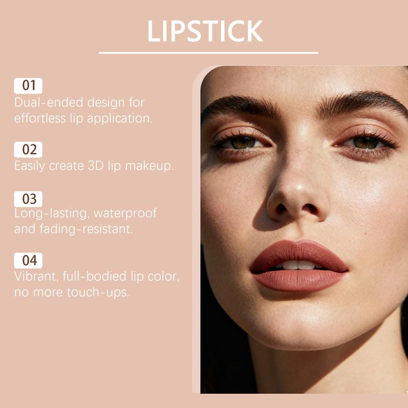 Valentine's Day Secret Lipstick Smooth Flawless Natural Color Matte Finish Long-Lasting, Perfect Gift for Her, Birthday Present Choice