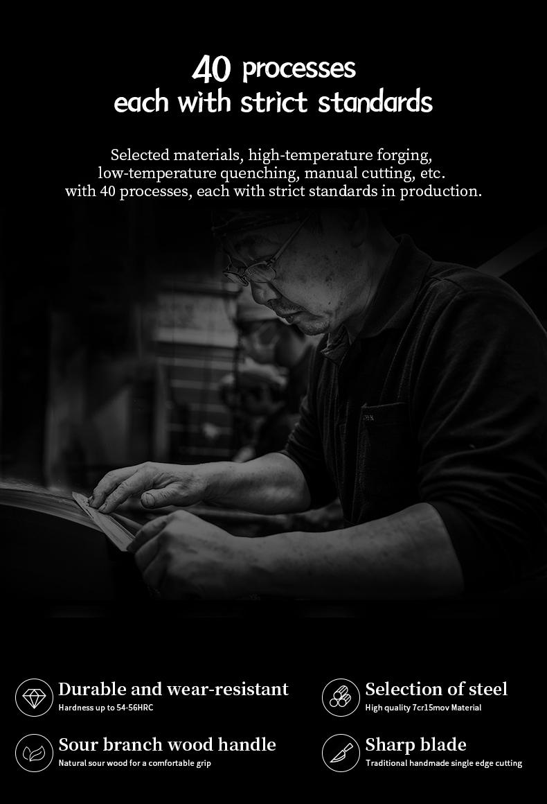 1 pc Japanese Yanagiba Knife Professional Deba Knife 16.5-24CM, 4-6mm Blade Thickness, Multi-purpose Sashimi Knife for Sushi and Fish Preparation