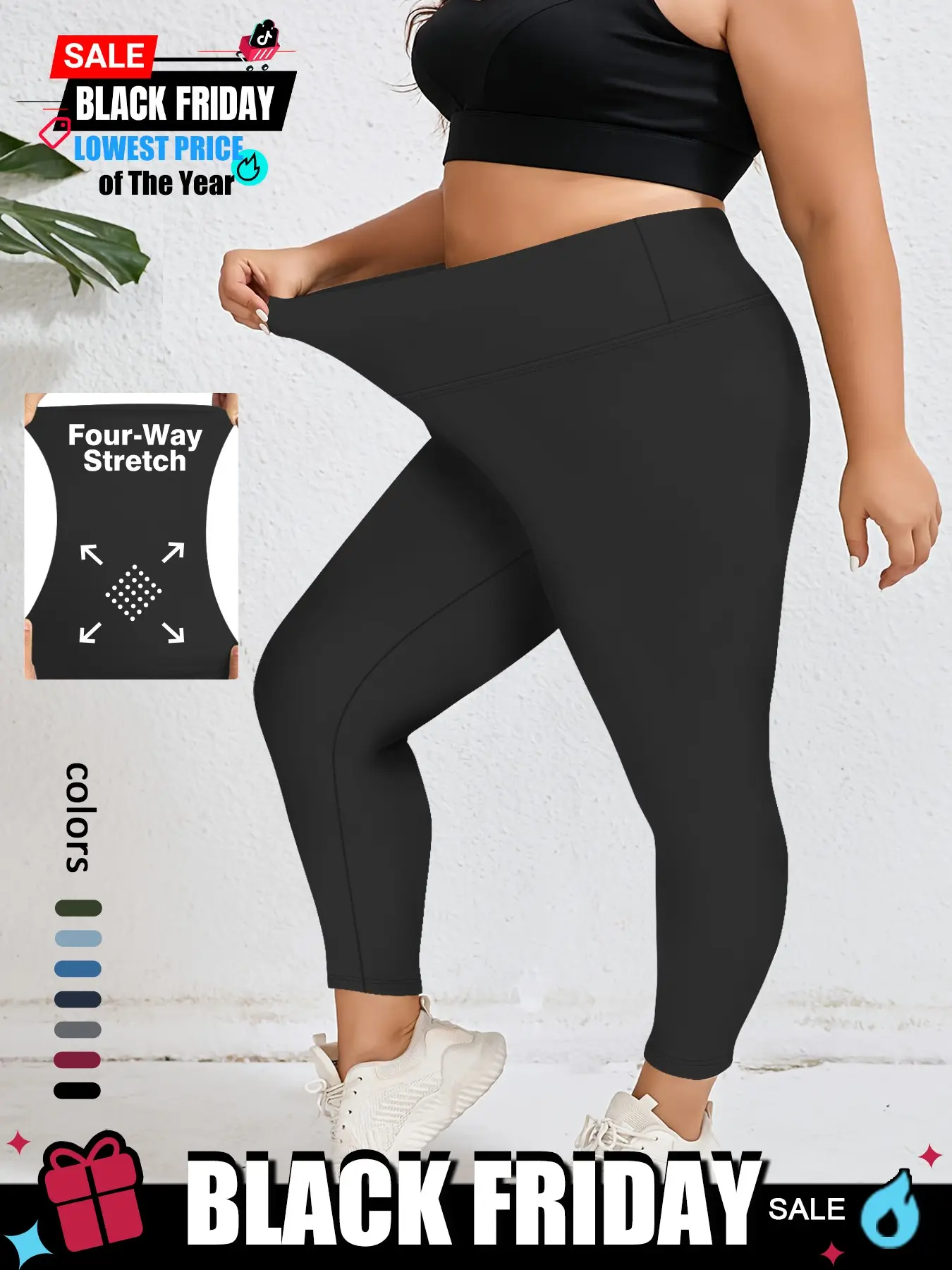 Women's High Waist Tight Pants, Plus Size Sporty Leggings, Stretchy Soft Fabric, Multi-Color Options, Casual Fashion for All Seasons