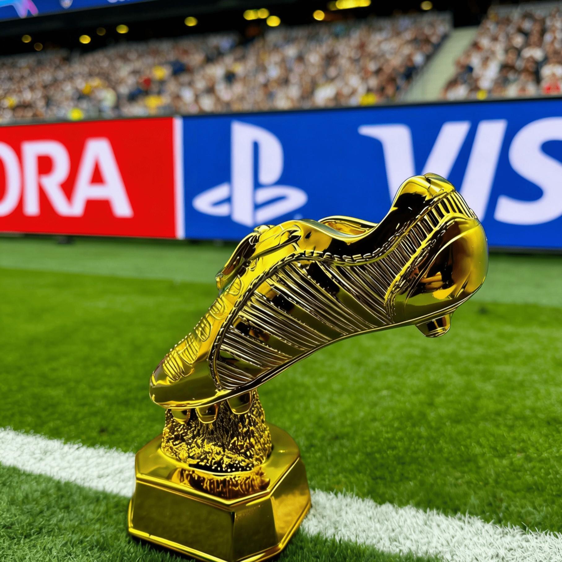 Large Golden Boot Trophy Cup Best Shooter Award Football Match Model Fan Memorial Collectible, Soccer Championship Souvenir