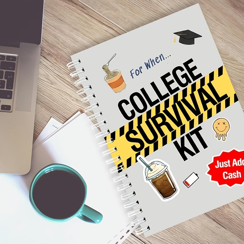 College Survival Kit Composition Notebook - 30+ Pages of Essential Life Management Tools, Budget Trackers, Grocery Lists & Motivational Prompts, for Young Adults Navigating Independent Living