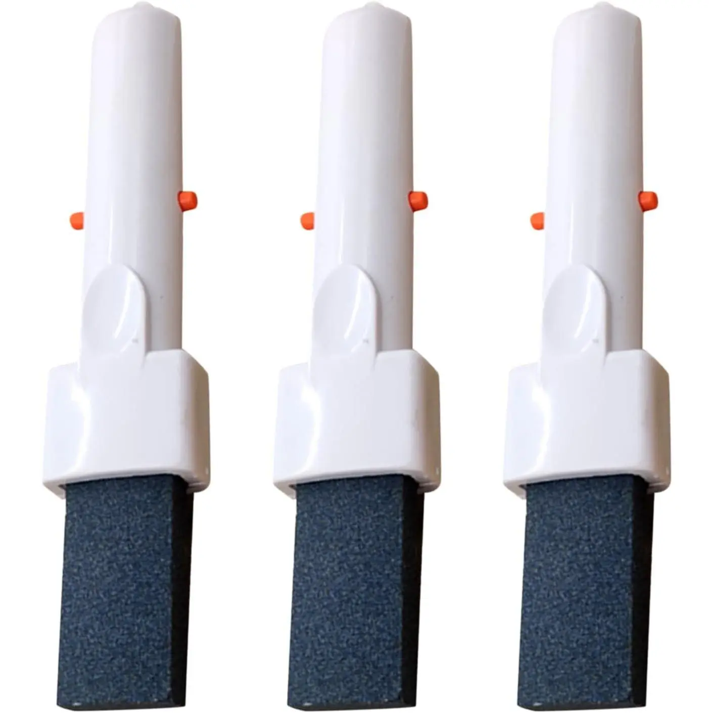 Pumice Stone Pool Tile Cleaner 3-Pack Clip Handle Fits 1.25in Pole | Removes calcium buildup, rust stains, and mineral deposits from pool tiles and porcelain toilets without scratching