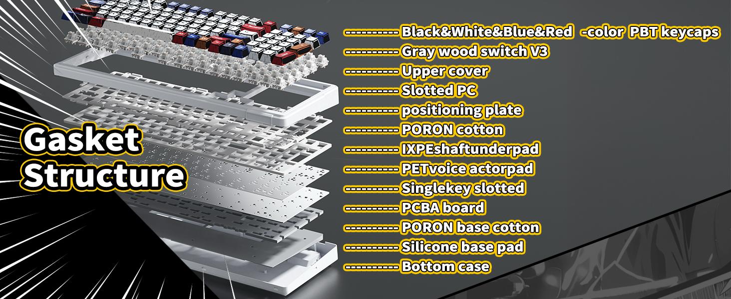 AULA F99 Wireless Mechanical Gaming Custom Keyboard, Full Size Numpad Tri-Mode BT5.0/2.4GHz/USB-C Gasket Hot Swappable, Pre-lubed Linear Switches, RGB Backlit Keyboard for Bluetooth Office Computer rainbow backlit Purple Creamy Budget Keyboard AULA F99 Wireless Mechanical Gaming Custom Keyboard, Full Size Numpad Tri-Mode BT5.0/2.4GHz/USB-C Gasket Hot Swappable, Pre-lubed Linear Switches, RGB Backlit Keyboard for Bluetooth Office Computer rainbow backlit Purple Creamy Budget Keyboard