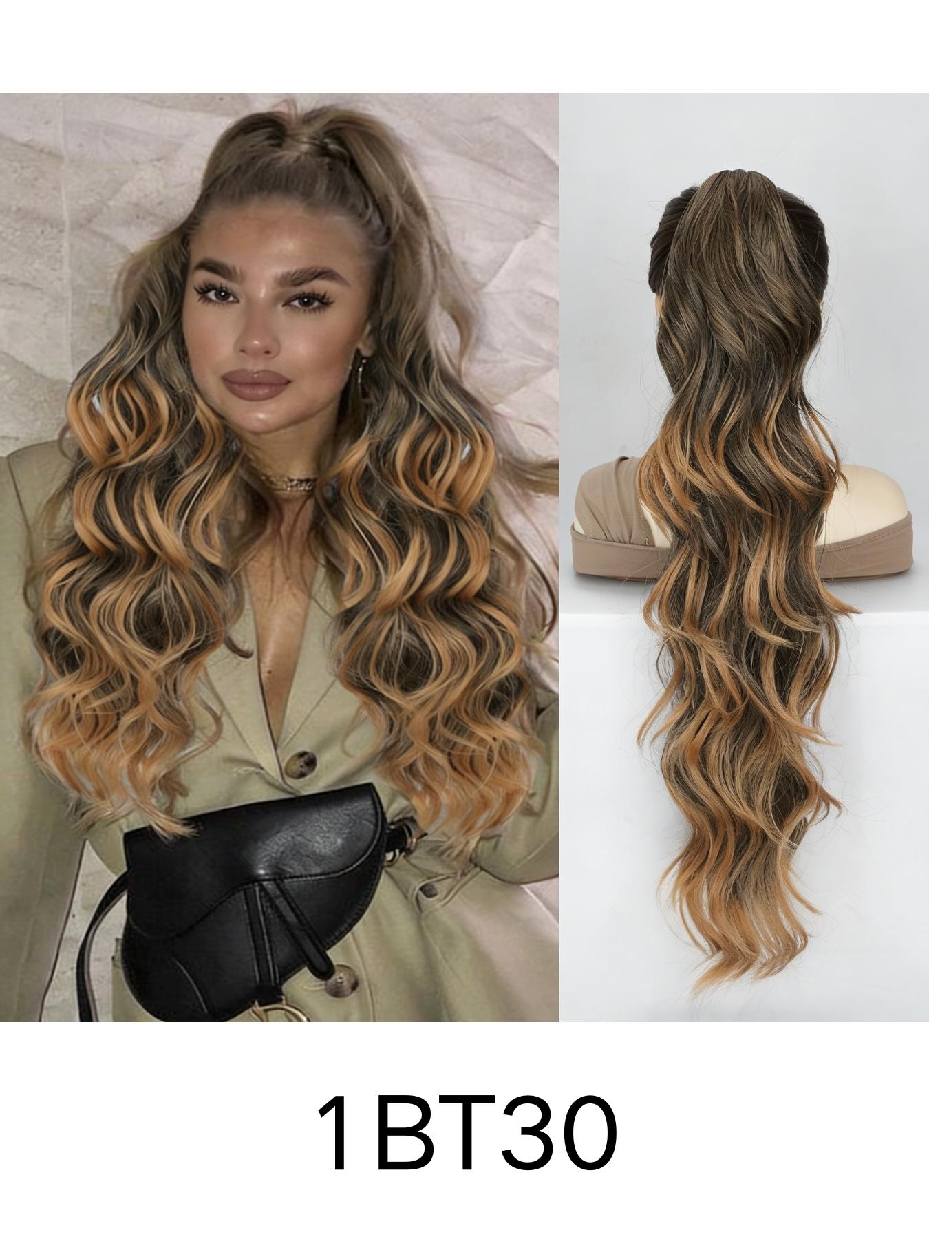 30-Inch Extra Long Wavy Hair Clip-In Tail, Synthetic Hair Extension for Women, Daily Wear, All Seasons, Perfect for Everyday Style