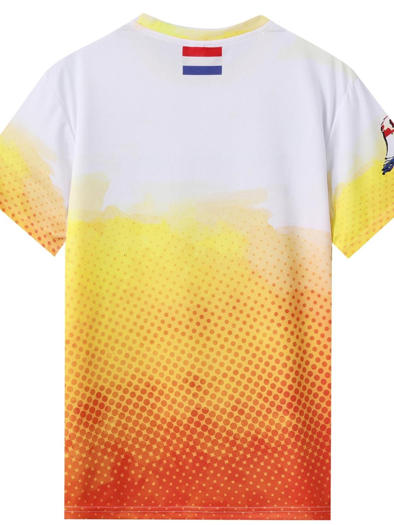 2026 National Flag Jersey, Belgium France Netherlands Croatia Portugal Spain Italy England, Sports T-shirt for watching games on-site，Short Sleeve, Quick-Dry, Moisture-Wicking