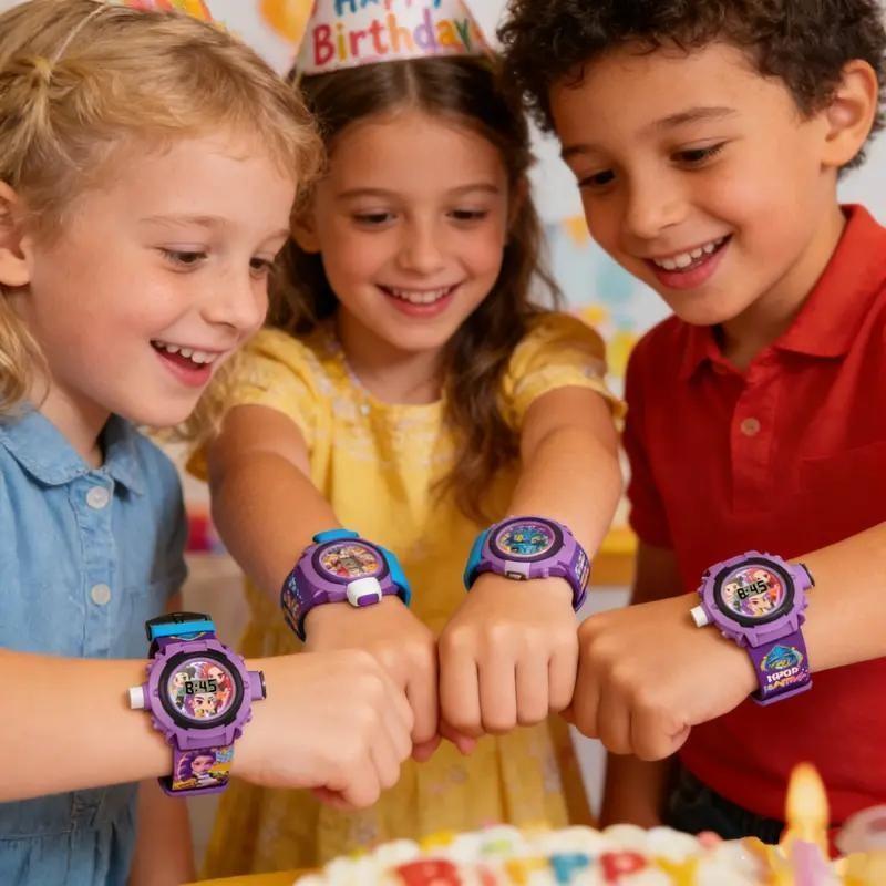 K-pop Projection Watch 24 Pictures Children's Electronic Luminous Toy Rumi Zoey Mira, Multi functional Digital Watch, Luminous Bracelet Gift for Kpop Fans